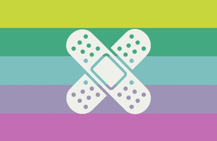Colbandaigildic is a gender where you feel euphoric from colorful bandages and the concepts of childishness associated with it.