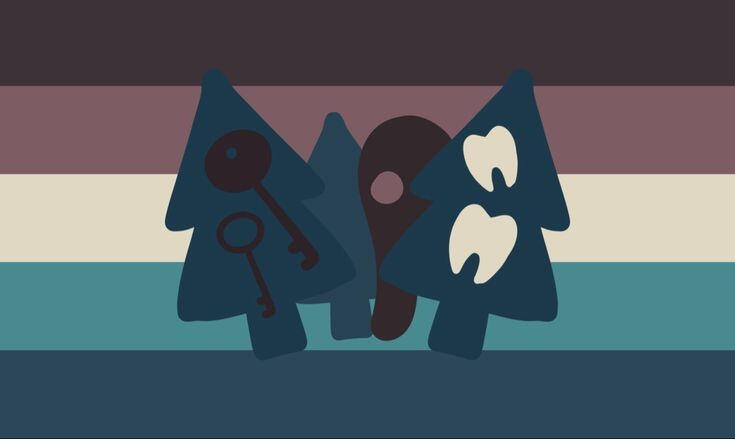 Lonecrypteethic is a gender related to cryptids, keys, teeth, and being alone in the woods.